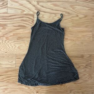Brandy Melville Black and White Striped Slip Dress